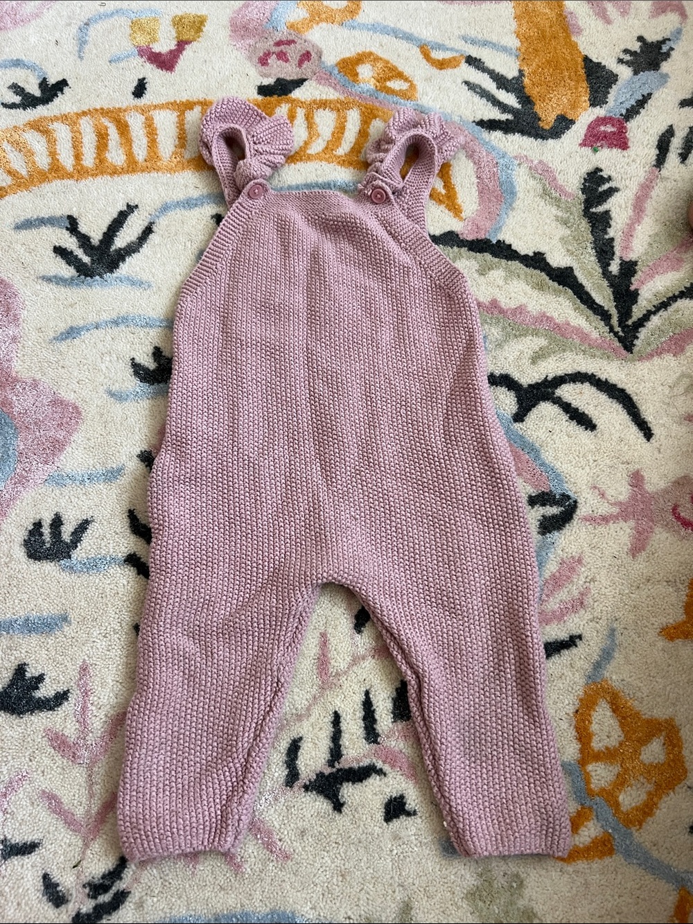 Zara Knit Overalls in Dusty Rose